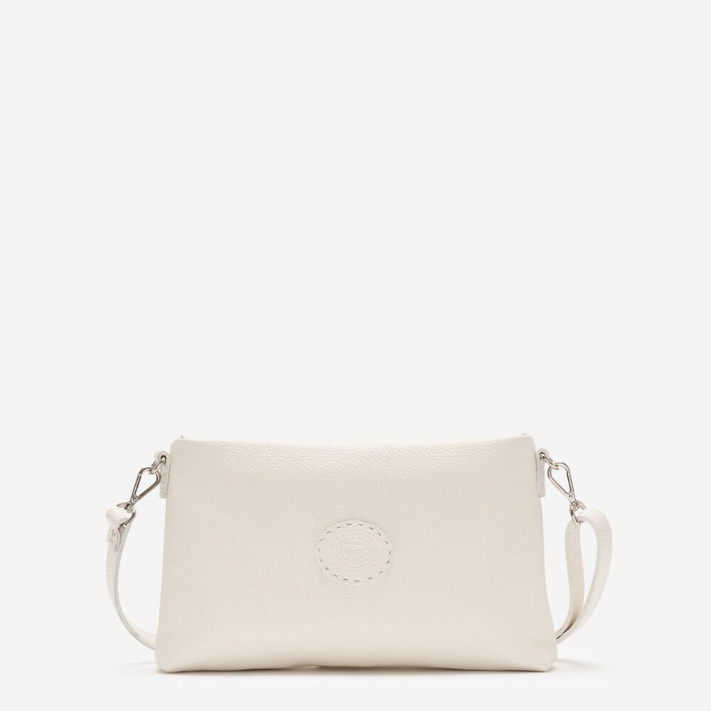 Sleek White Crossbody Bag
